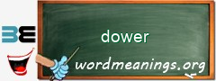 WordMeaning blackboard for dower